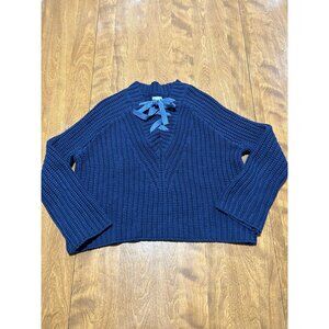 Aerie Chunky Sweater Chenille Oversized Knit Oversized Bow Boxy Soft Small
